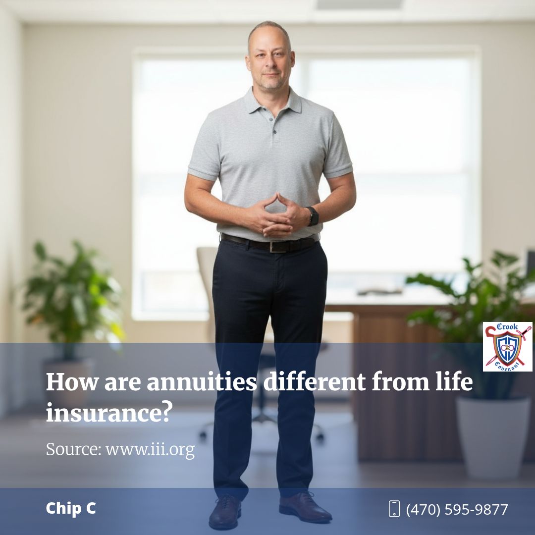 How are annuities different from life insurance?